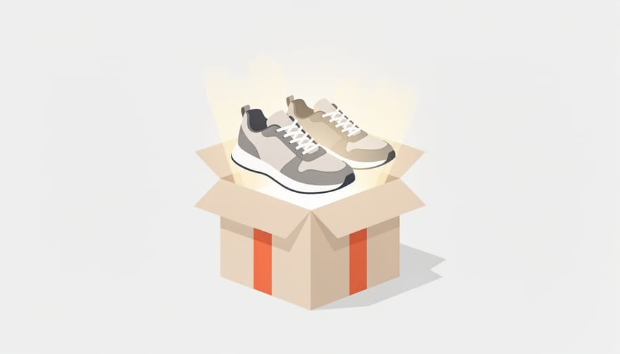 Conceptual photo of a red gift envelope spilling shoe laces and a small pair of sneakers, with no visible text.